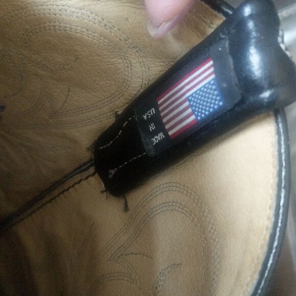 Dan Post Vintage Western Python and Black Leather Stitched Cowgirl Boots Size 6 - Picture 13 of 15